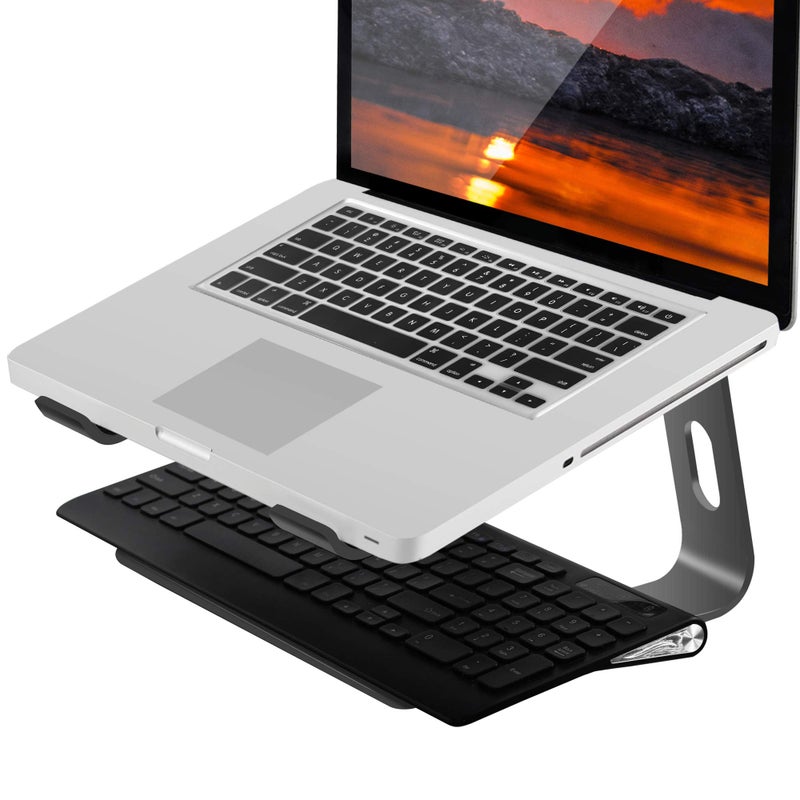 Orionstar Laptop Stand Portable Aluminum Laptop Riser Compatible with Mac MacBook Air Pro 10 to 15.6 Inch Notebook Computer, Detachable Ergonomic Elevator Holder, Space Grey - Image 5